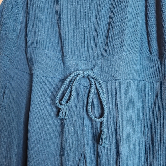 Free People Beach Blue Shelby Overalls Jumpsuit Adjustable Sz Small - Picture 3 of 9